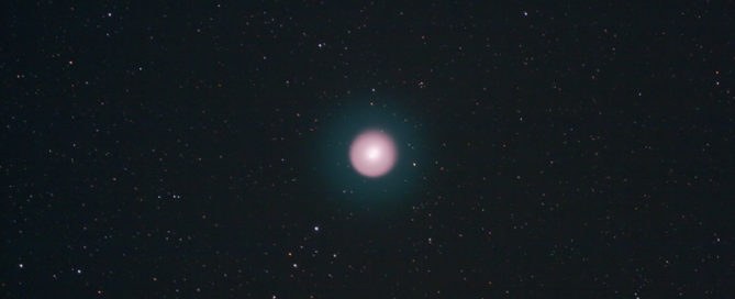 Comet 17P/Holmes outer faint halo visible, semi-wide field image taken on 10/30/07.