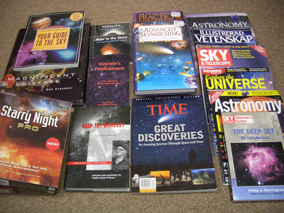 Collection of magazines and books