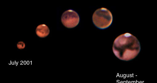 Mars Opposition 2003. Closest approach in 60,000 years.