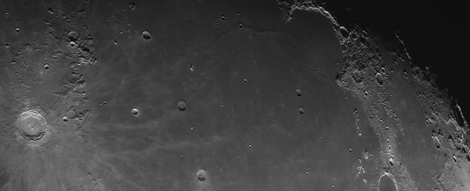The Imbrium Triangle Copernicus Crater(left) to The Bay of Rainbows (upper right) to Plato (Lower right). Mare Imbrium (Sea of Rains)
