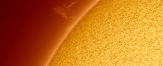 The Sun with Solar Prominence on 05-07-2020