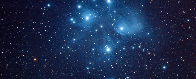 M45 Pleaides The Seven Sisters star Cluster in Taurus
