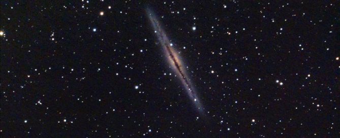 NGC891 Edge on Spiral Galaxy in Andromeda