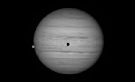 Jupiter with its Moon Ganymede with Shadow Transit