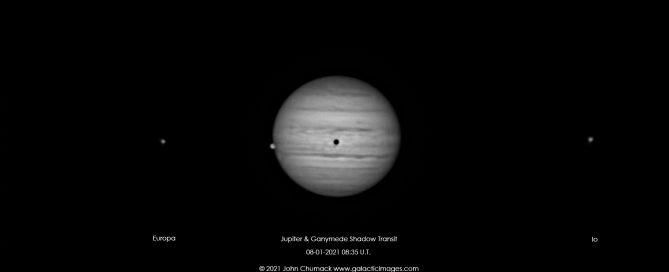 Jupiter with its Moon Ganymede with Shadow Transit