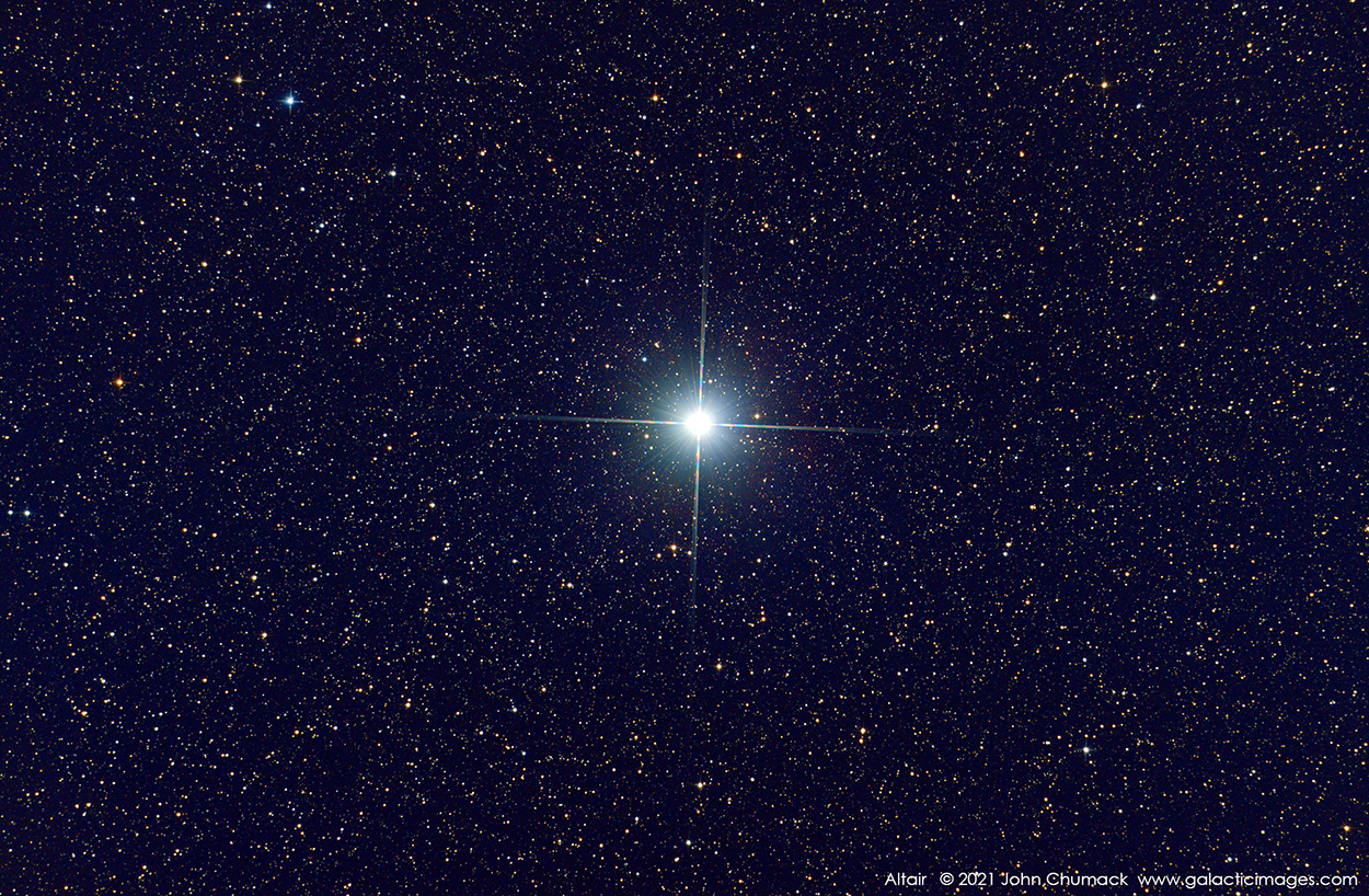 Altair designated α Aquilae (Alpha Aquilae, abbreviated Alpha Aql, α Aql), is the brightest star in the constellation of Aquila and the twelfth brightest star in the night sky.
