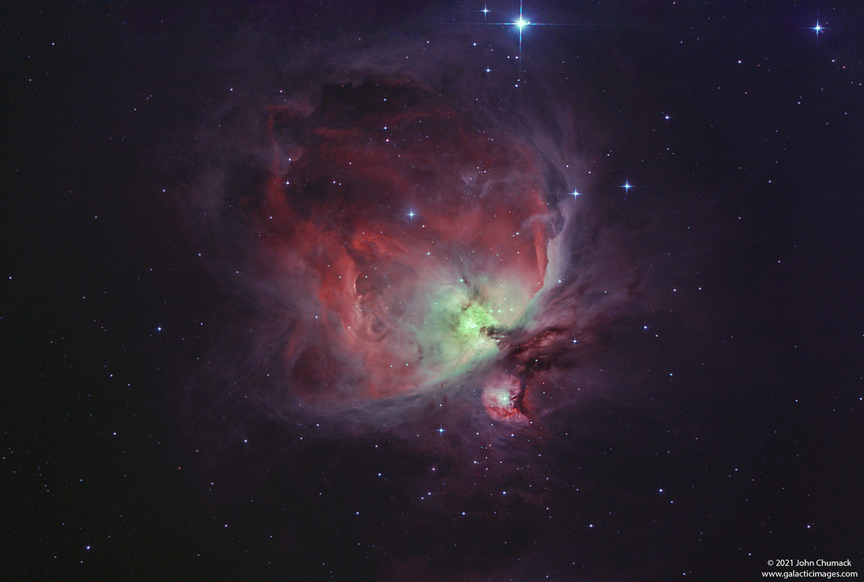 M42 and M43 The Great Orion Nebula Complex on 12-22-2021