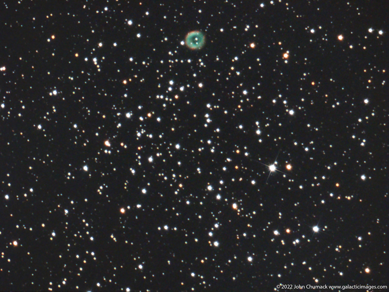 M46 Open Cluster with NGC 2438 Planetary nebula