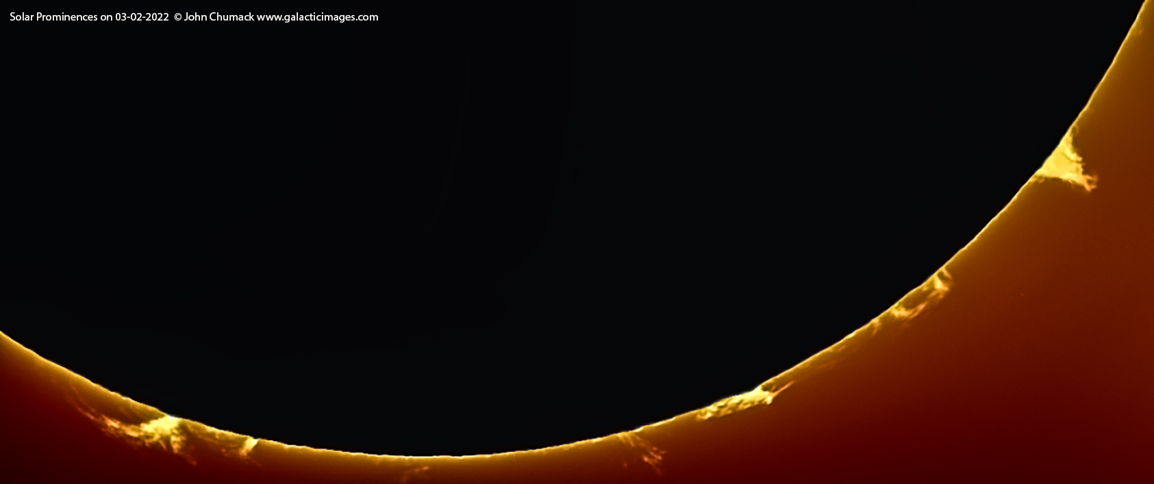 Solar Prominences on 03-02-2022