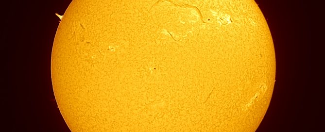 The Sun in Hydrogen Alpha light & Large Filament on 06-18-2022