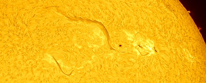 A Large Solar Filament on the Sun captured on 06-18-2022