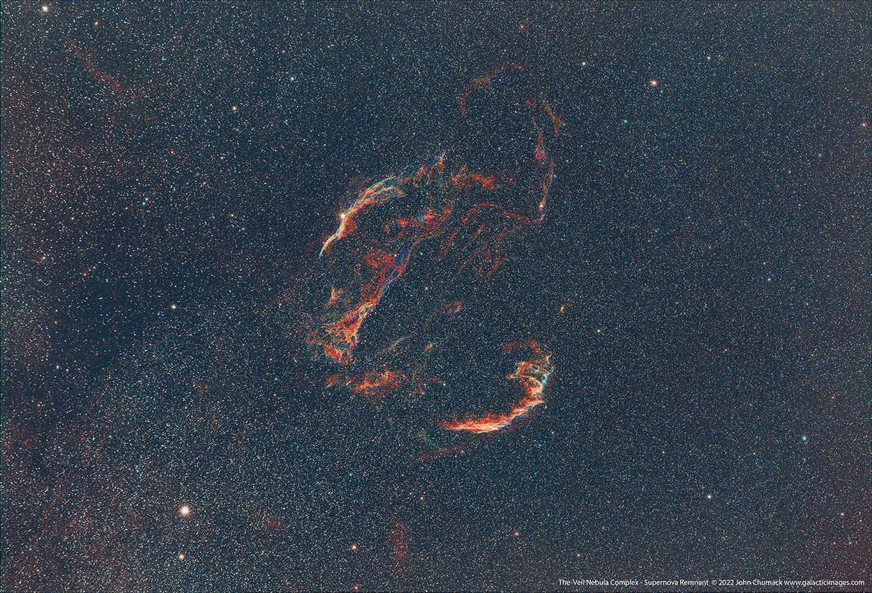 The entire Veil Nebula Complex - Supernova Remnant in Cygnus.