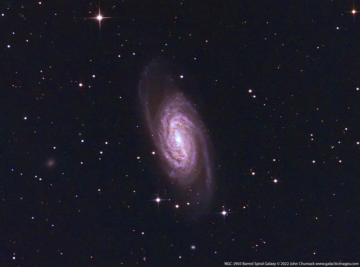 NGC 2903 is a barred spiral galaxy in Leo
