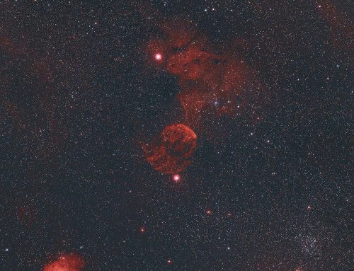 A wide Field Shot of the IC 443 Jelly Fish Nebula Region