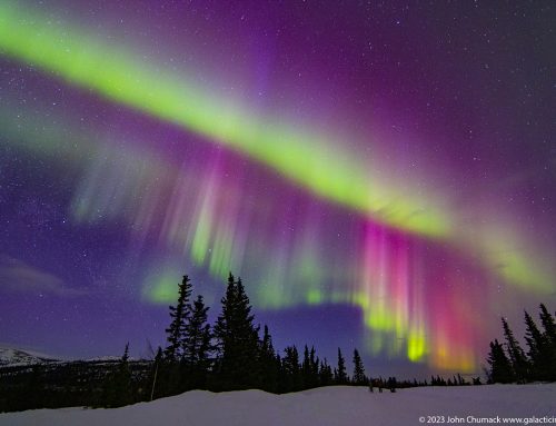 A Stunning and Colorful Aurora Curtain on 03-23-2023
