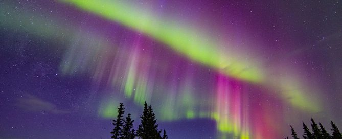 Wide colorful Curtains of Aurora on 03-23-2023