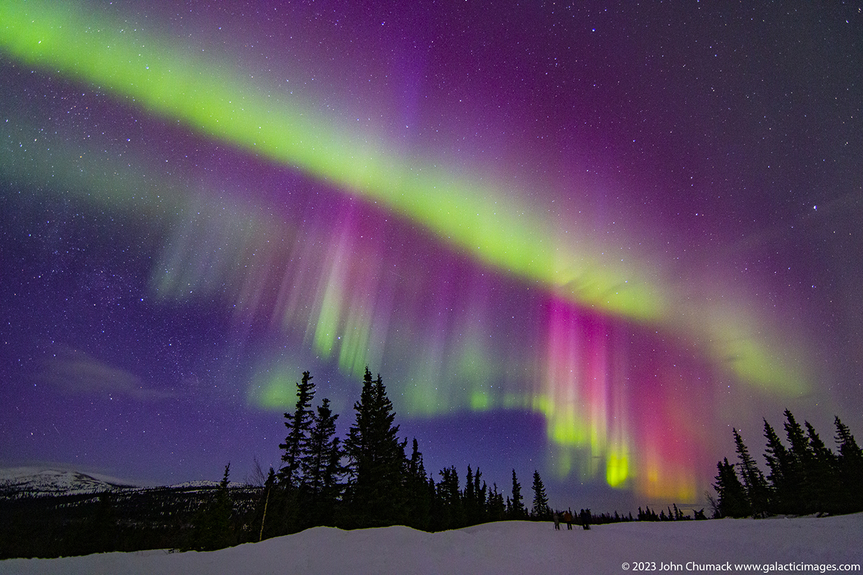 Wide colorful Curtains of Aurora on 03-23-2023