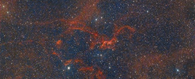 Sh2-114 The Flying Red Dragon Nebula in Cygnus