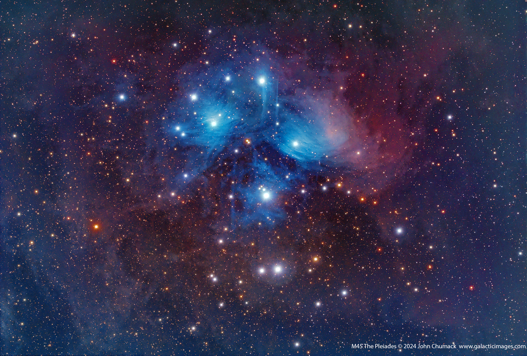 M45 The Pleiades Star Cluster - Seven SIsters