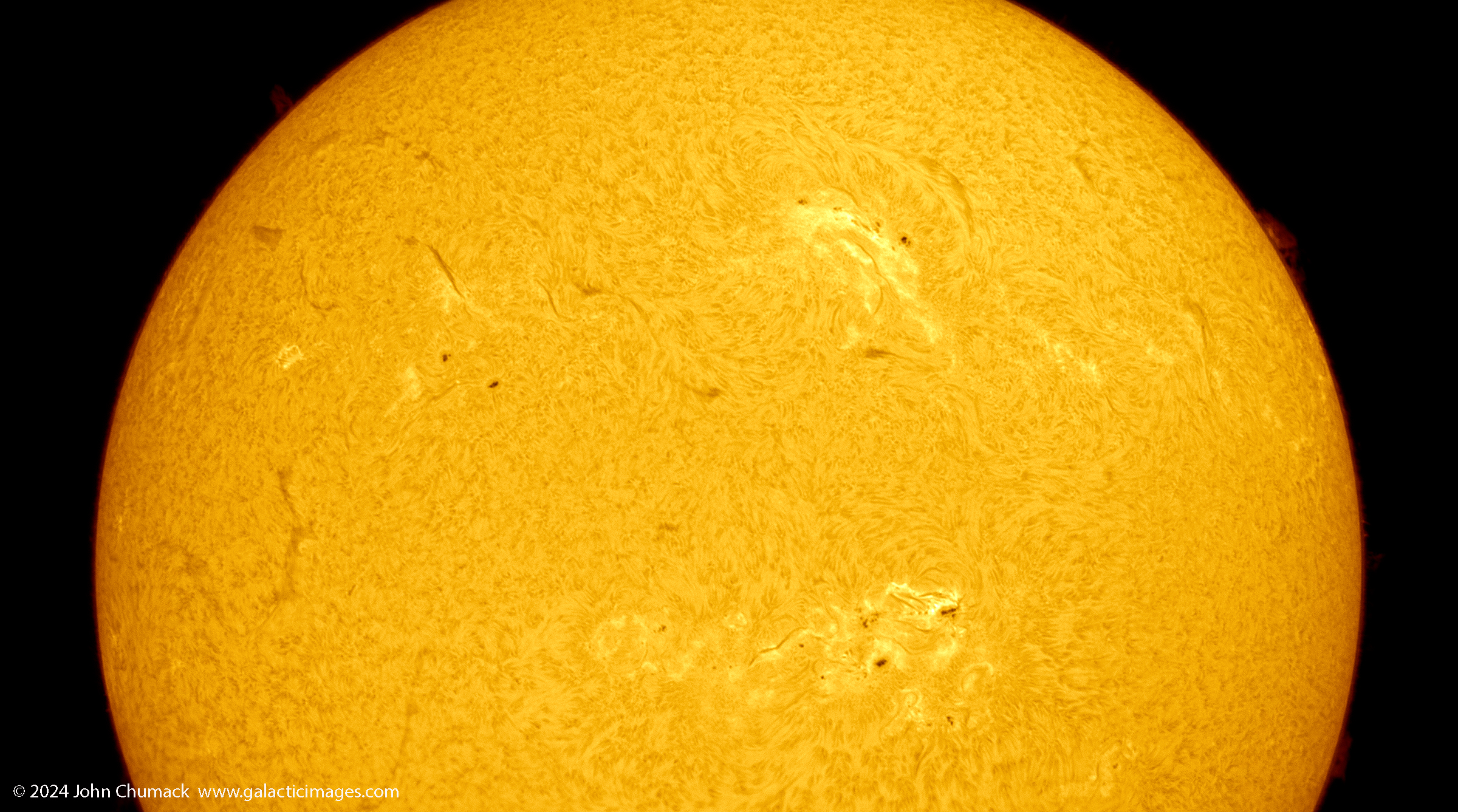 The Sun in Hydrogen Alpha Light on 04-20-2024