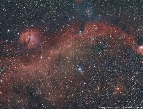 The Seagull Nebula in Monoceros, IC 2177 also known as GUM 1
