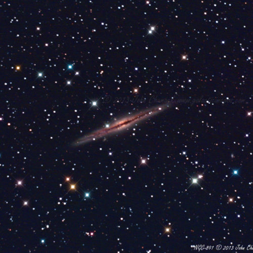 NGC-891 Edge on Spiral galaxy Photos
